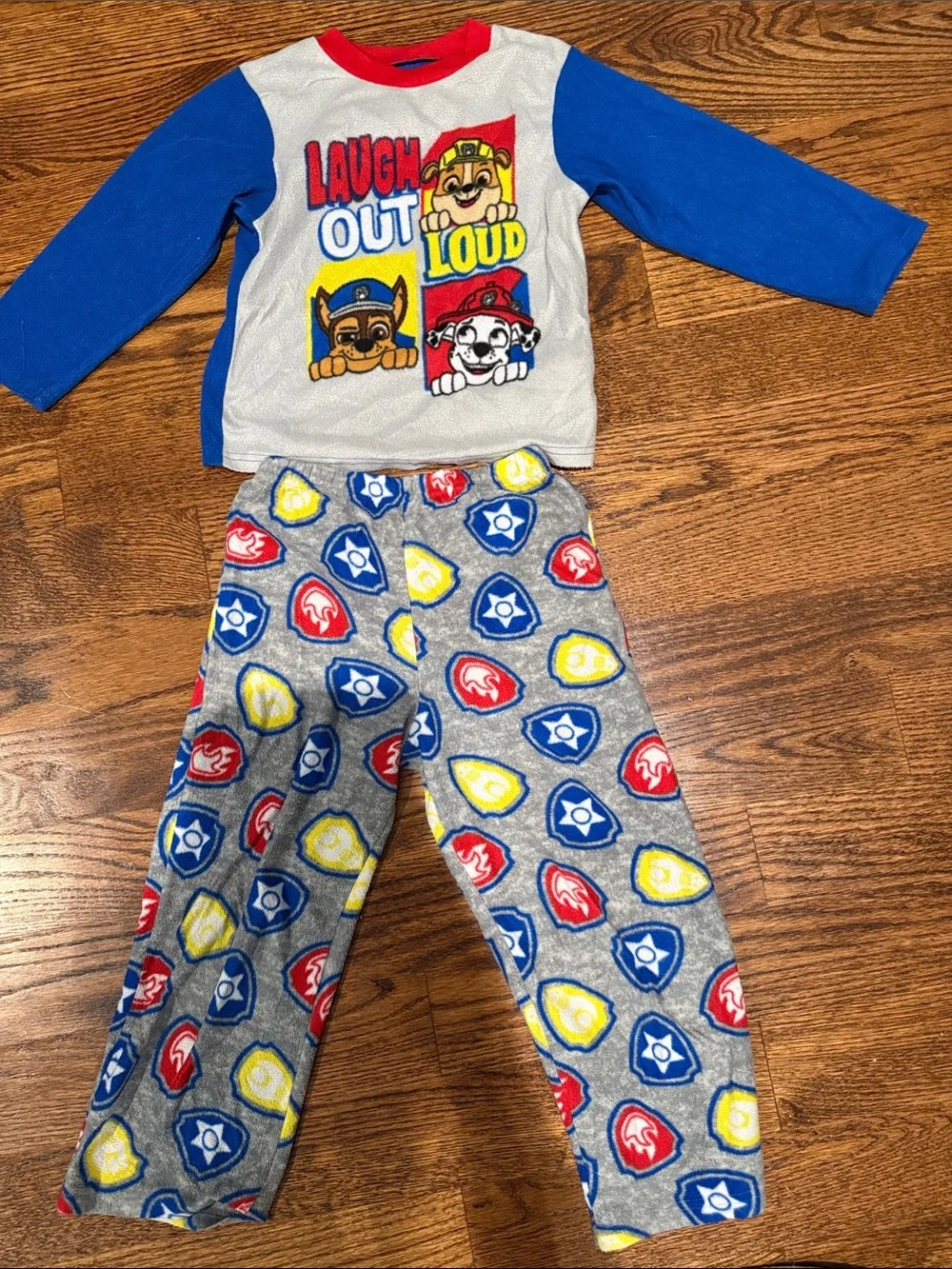 Paw Patrol Blue, Gray & Red 'Laugh Out Loud' Two-Piece Pajama Set